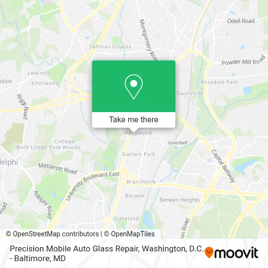 Precision Mobile Auto Glass Repair map