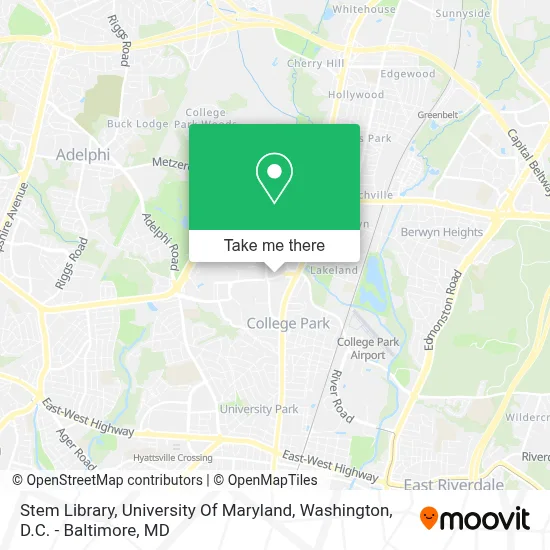 Stem Library, University Of Maryland map