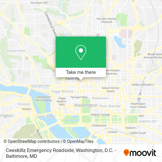 Ceeskillz Emergency Roadside map