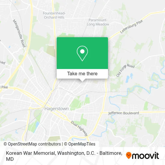 Korean War Memorial map