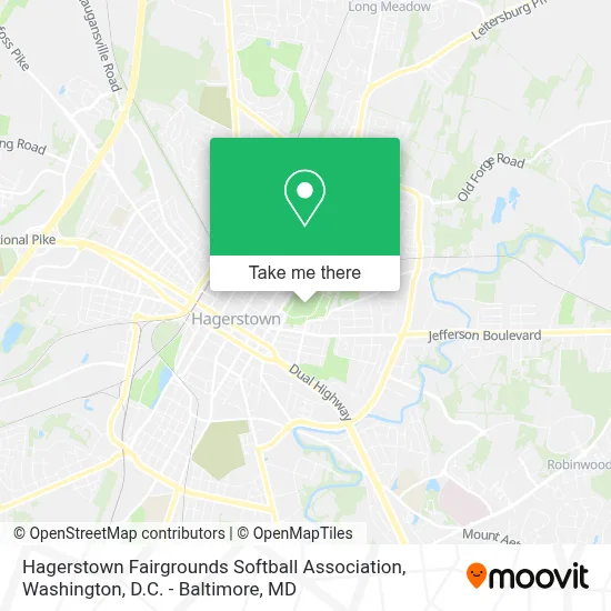 Hagerstown Fairgrounds Softball Association map