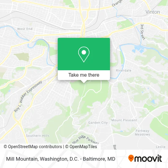 Mill Mountain map