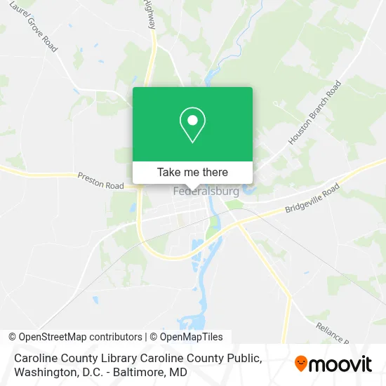 Caroline County Library Caroline County Public map