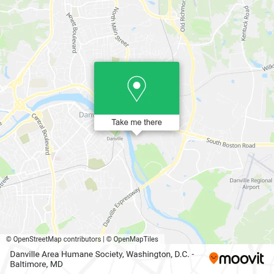 Danville Area Humane Society map