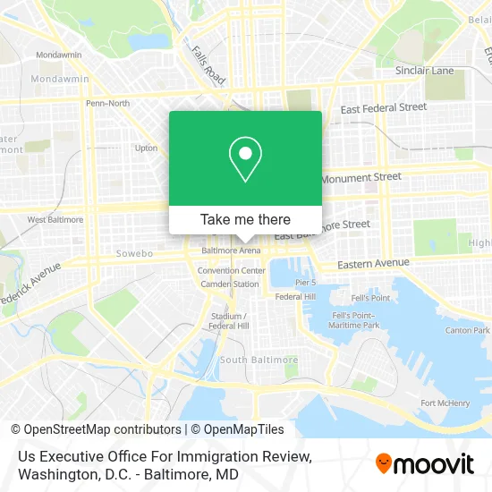 Us Executive Office For Immigration Review map