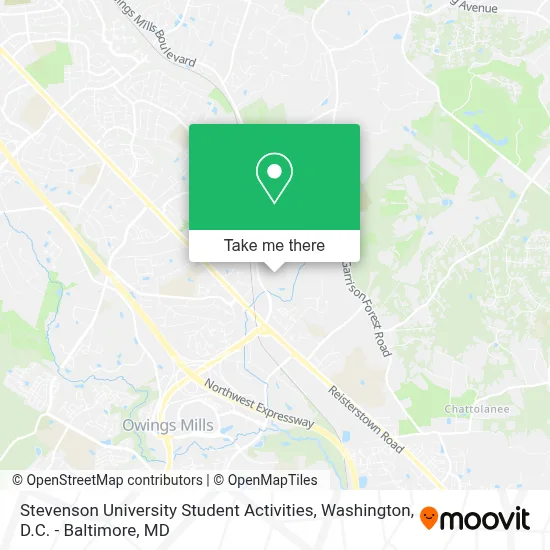Stevenson University Student Activities map