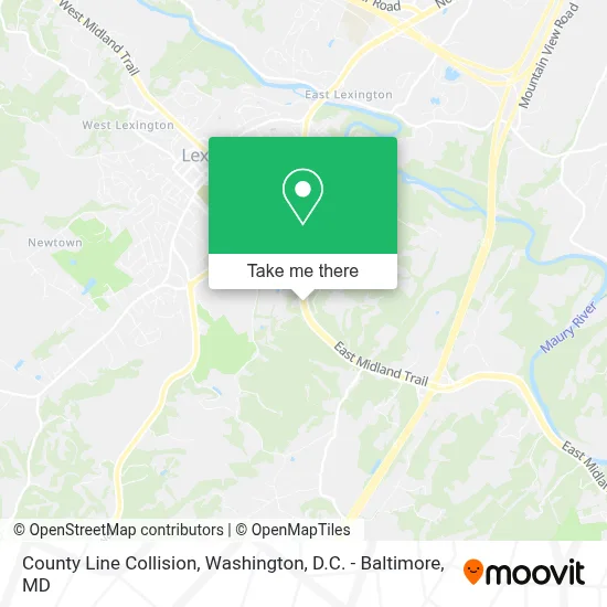 County Line Collision map