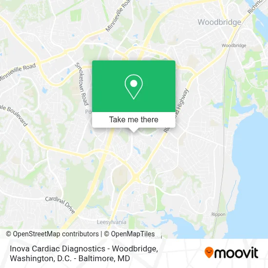 Inova Cardiac Diagnostics - Woodbridge map