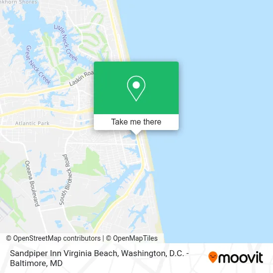 Sandpiper Inn Virginia Beach map