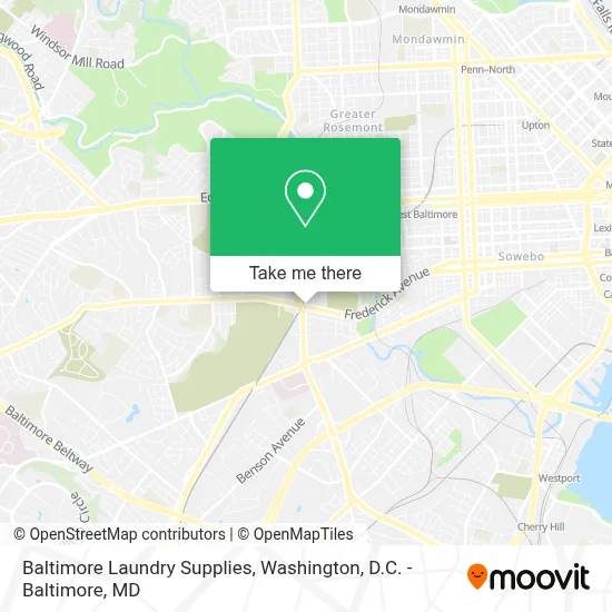 Baltimore Laundry Supplies map