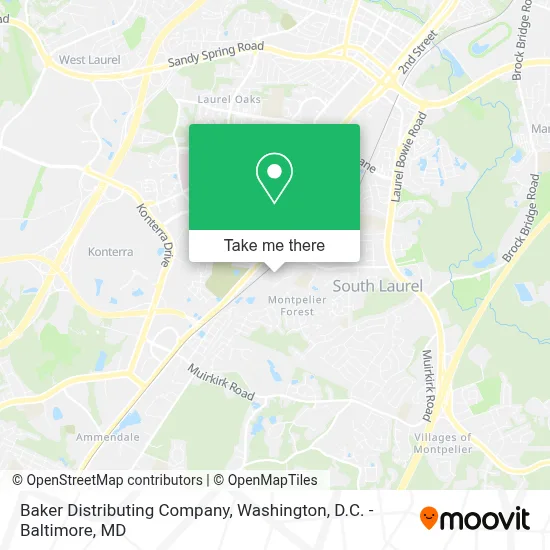 Baker Distributing Company map