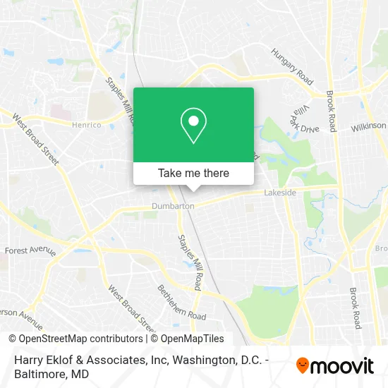 Harry Eklof & Associates, Inc map