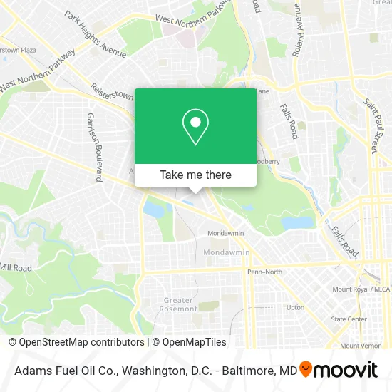 Adams Fuel Oil Co. map