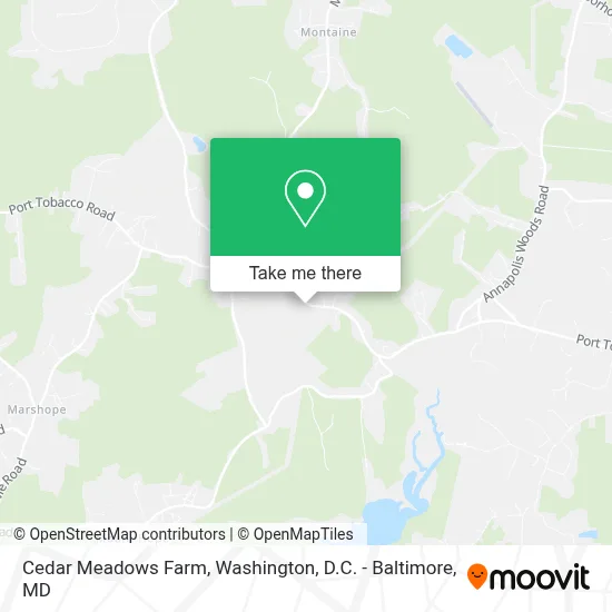 Cedar Meadows Farm map