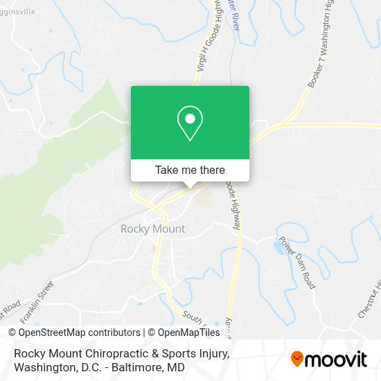 Rocky Mount Chiropractic & Sports Injury map