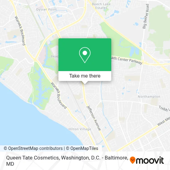 Queen Tate Cosmetics map
