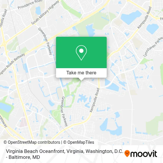 Virginia Beach Oceanfront, Virginia map