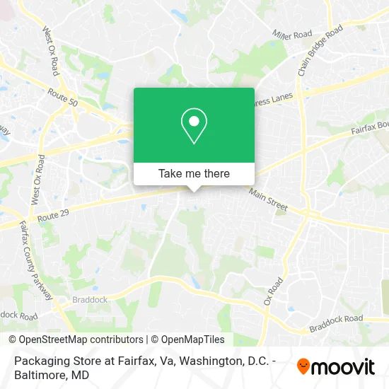 Packaging Store at Fairfax, Va map