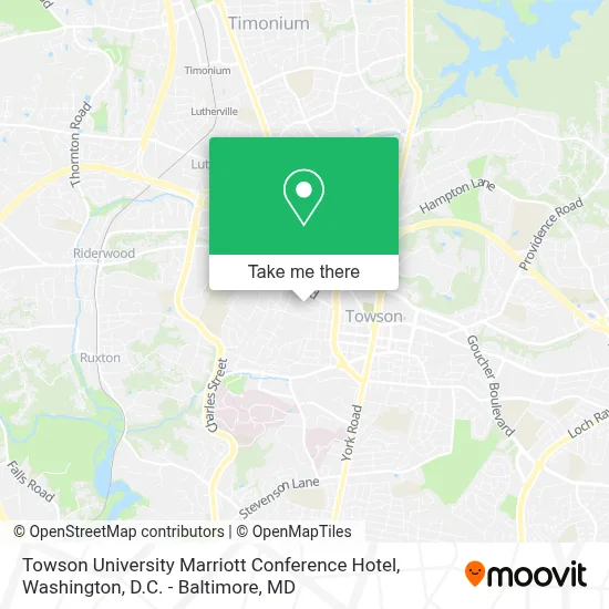 Towson University Marriott Conference Hotel map