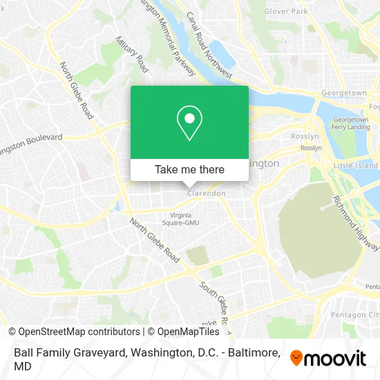 Ball Family Graveyard map