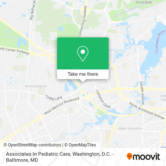 Associates In Pediatric Care map