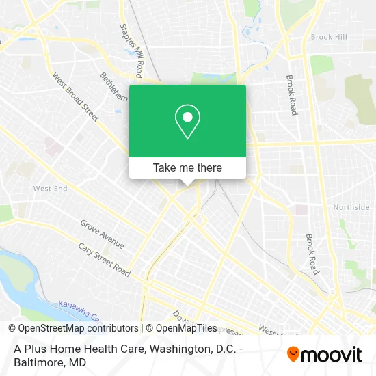 A Plus Home Health Care map