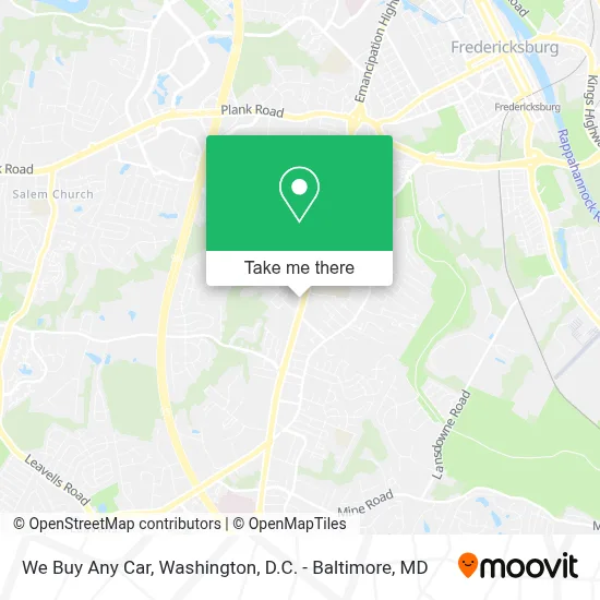 We Buy Any Car map