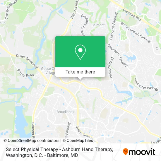 Select Physical Therapy - Ashburn Hand Therapy map