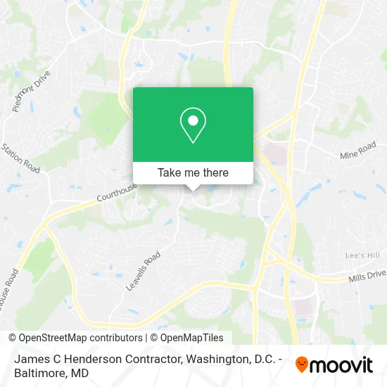 James C Henderson Contractor map
