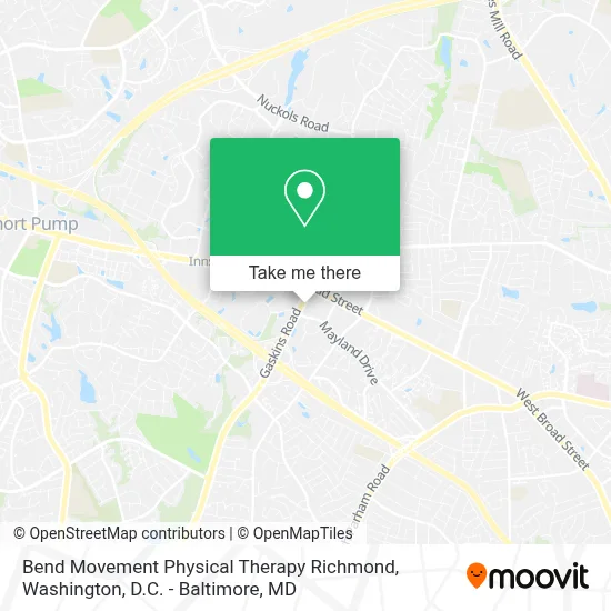 Bend Movement Physical Therapy Richmond map