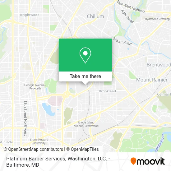 Platinum Barber Services map