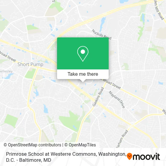 Primrose School at Westerre Commons map