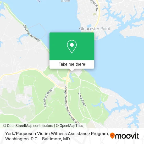 York / Poquoson Victim Witness Assistance Program map