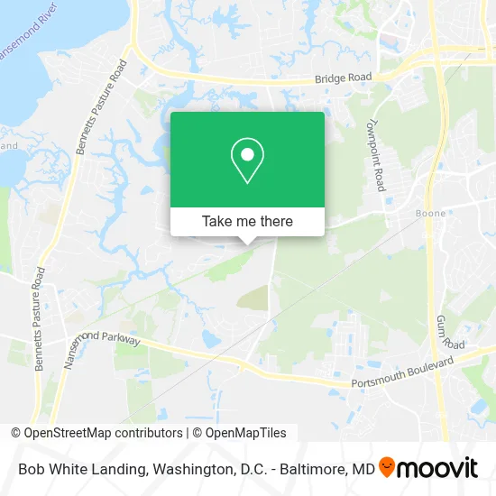 Bob White Landing map