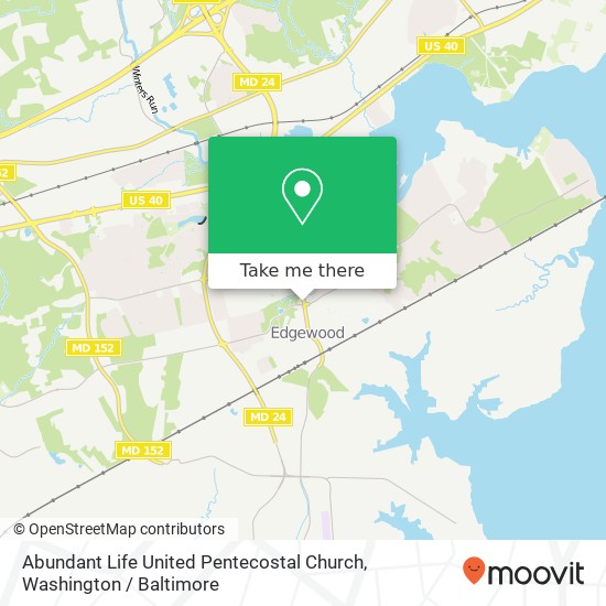 Mapa de Abundant Life United Pentecostal Church, 500 Edgewood Rd