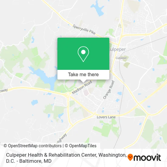 Culpeper Health & Rehabilitation Center map