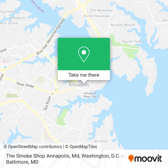 The Smoke Shop Annapolis, Md map