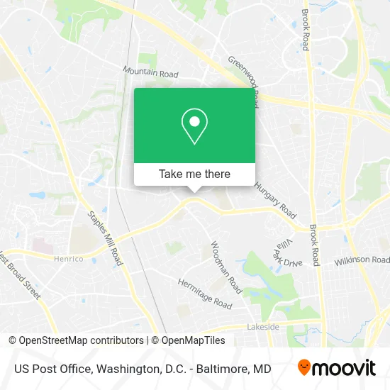 Us Post Office map