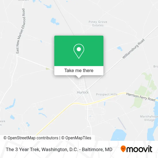 The 3 Year Trek map