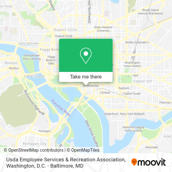 Usda Employee Services & Recreation Association map