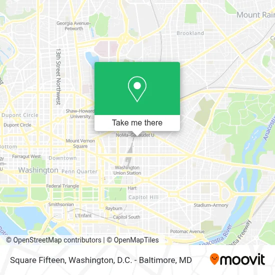 Square Fifteen map