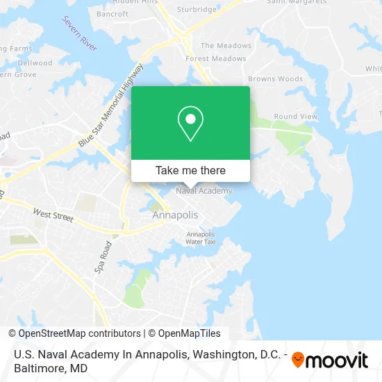 U.S. Naval Academy In Annapolis map