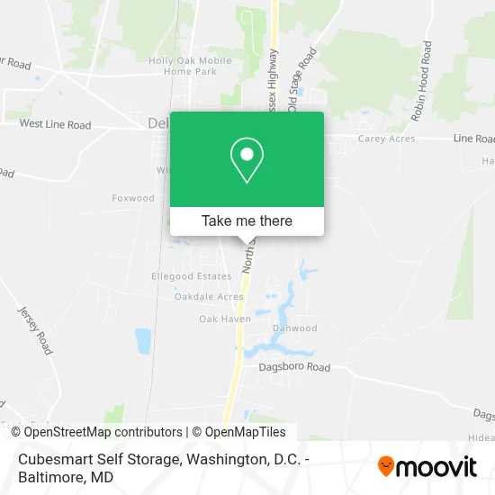 Cubesmart Self Storage map