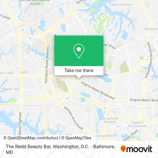 The Redd Beauty Bar map