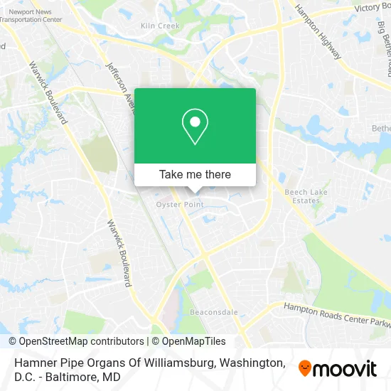 Hamner Pipe Organs Of Williamsburg map