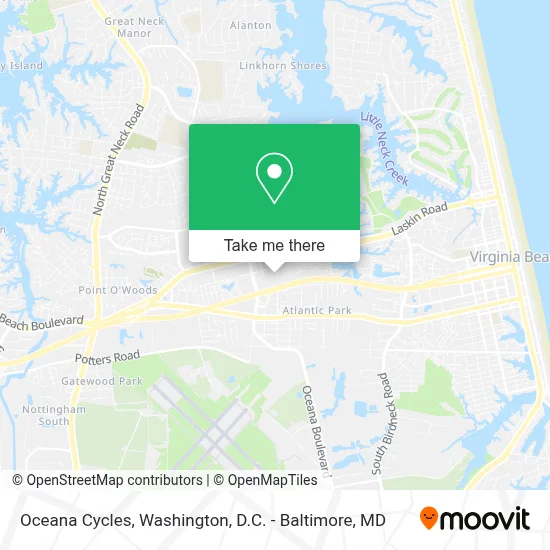 Oceana Cycles map