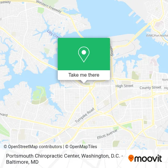 Portsmouth Chiropractic Center map