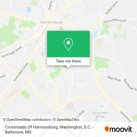 Crossroads Of Harrisonburg map