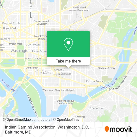 Indian Gaming Association map