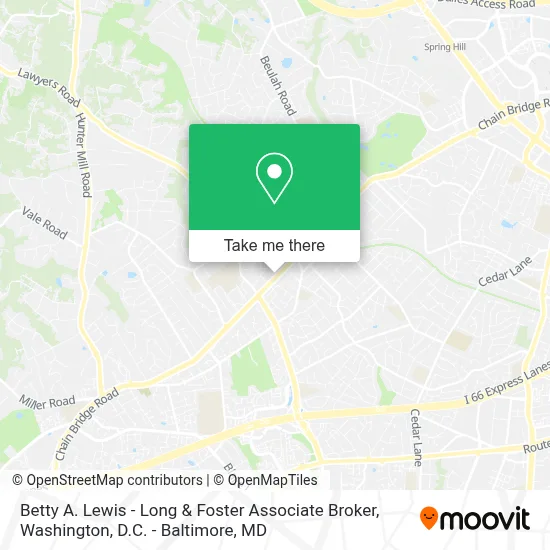 Betty A. Lewis - Long & Foster Associate Broker map